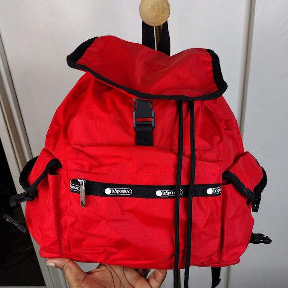 Lesportsac Medium Wayfair Backpack Red Nylon 12x12x5 - Picture 1 of 10